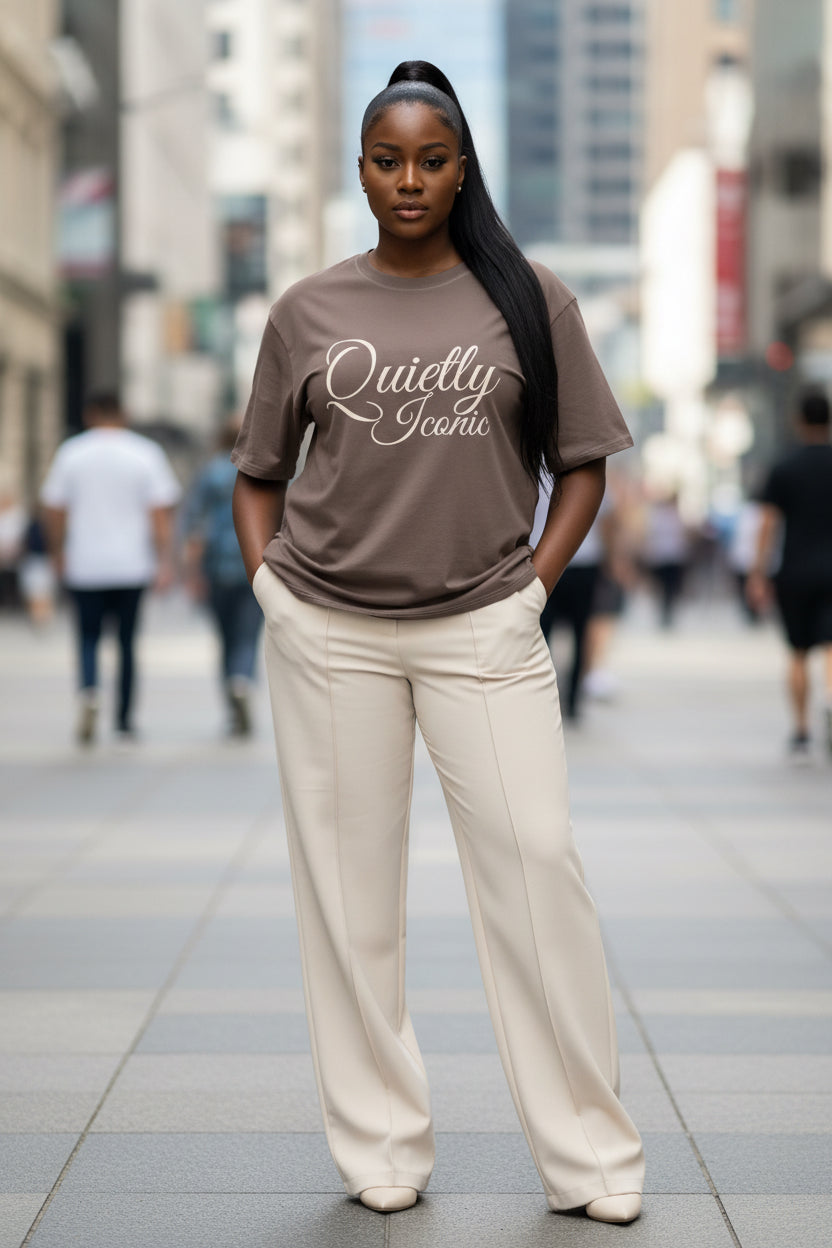 Quietly Iconic Tee- Deep Mocha - Modestly Vogue 