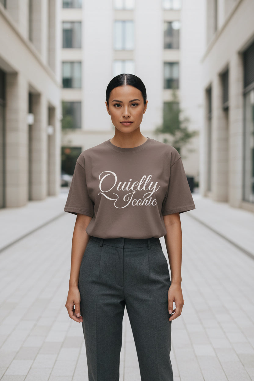 Quietly Iconic Tee- Deep Mocha - Modestly Vogue 