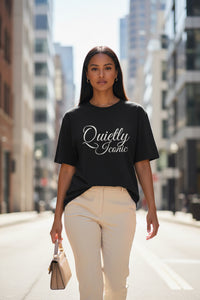 Quietly Iconic™ Tee- Soft Black - Modestly Vogue 