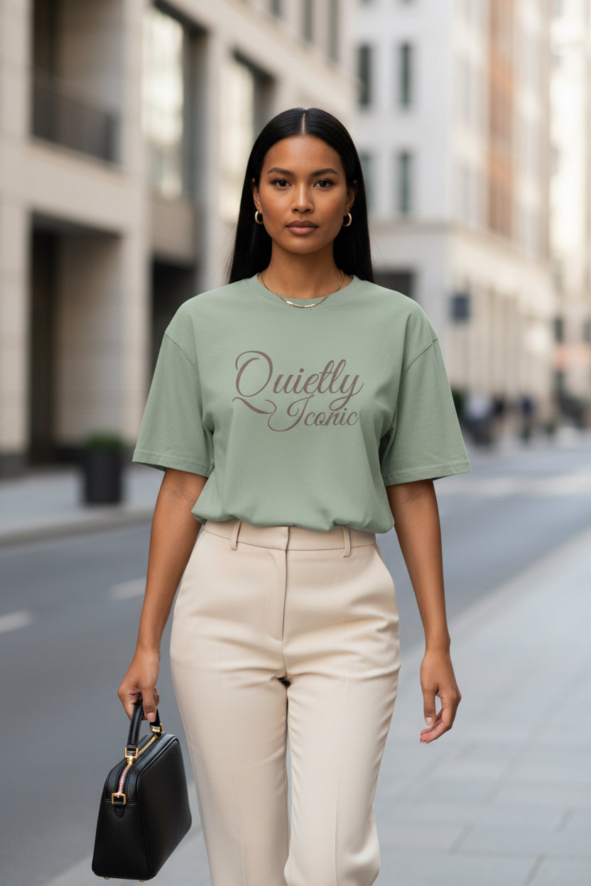 Quietly Iconic™ Tee- Calm Sage - Modestly Vogue 