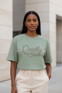 Quietly Iconic™ Tee- Calm Sage - Modestly Vogue 