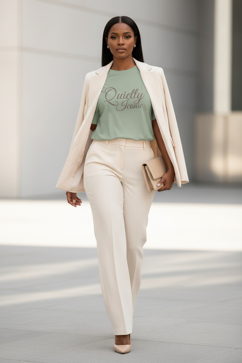 Quietly Iconic™ Tee- Calm Sage - Modestly Vogue 