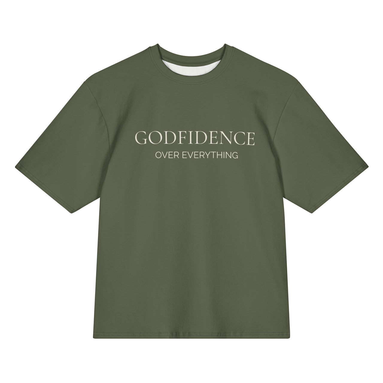 Modest Mindset Godfidence Tee - Deep Olive - Modestly Vogue 