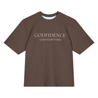 Modest Mindset Godfidence Tee - Muted Espresso - Modestly Vogue 