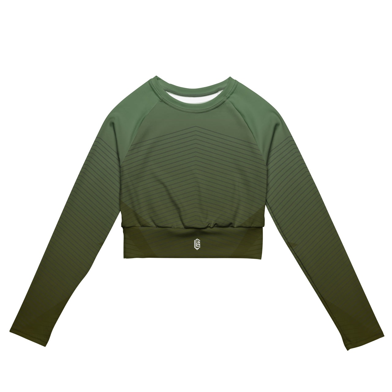 LEM Olive Grounded long-sleeve crop top - Modestly Vogue 