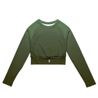 LEM Olive Grounded long-sleeve crop top - Modestly Vogue 