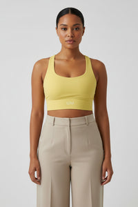 LEM Butter Yellow  Longline Sports Bra