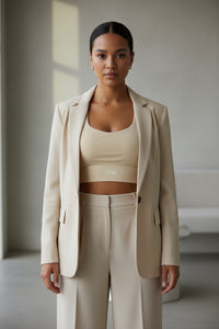 LEM Sand Longline Sports Bra - Modestly Vogue 