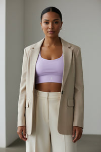 LEM Violet Veil Geo Longline Sports Bra - Modestly Vogue 