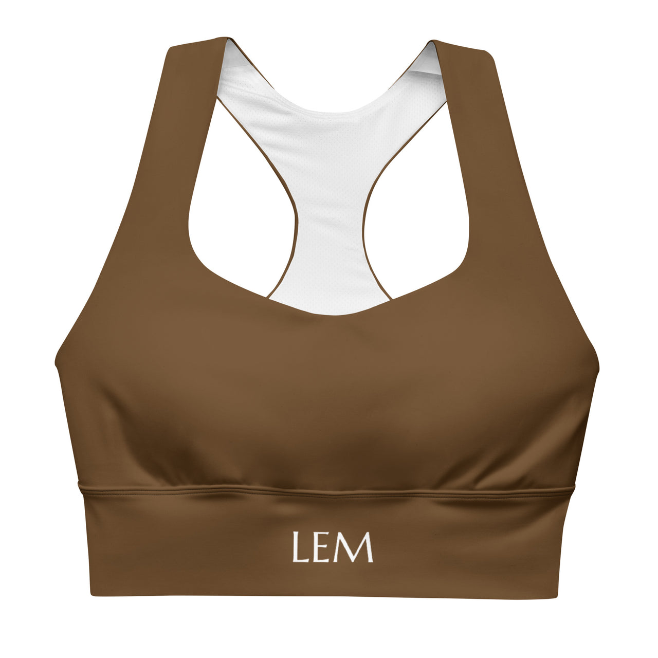 LEM Espresso Longline Sports Bra - Modestly Vogue 