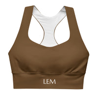 LEM Espresso Longline Sports Bra - Modestly Vogue 