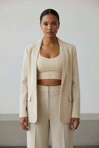 LEM Sand Geo Longline Sports Bra - Modestly Vogue 