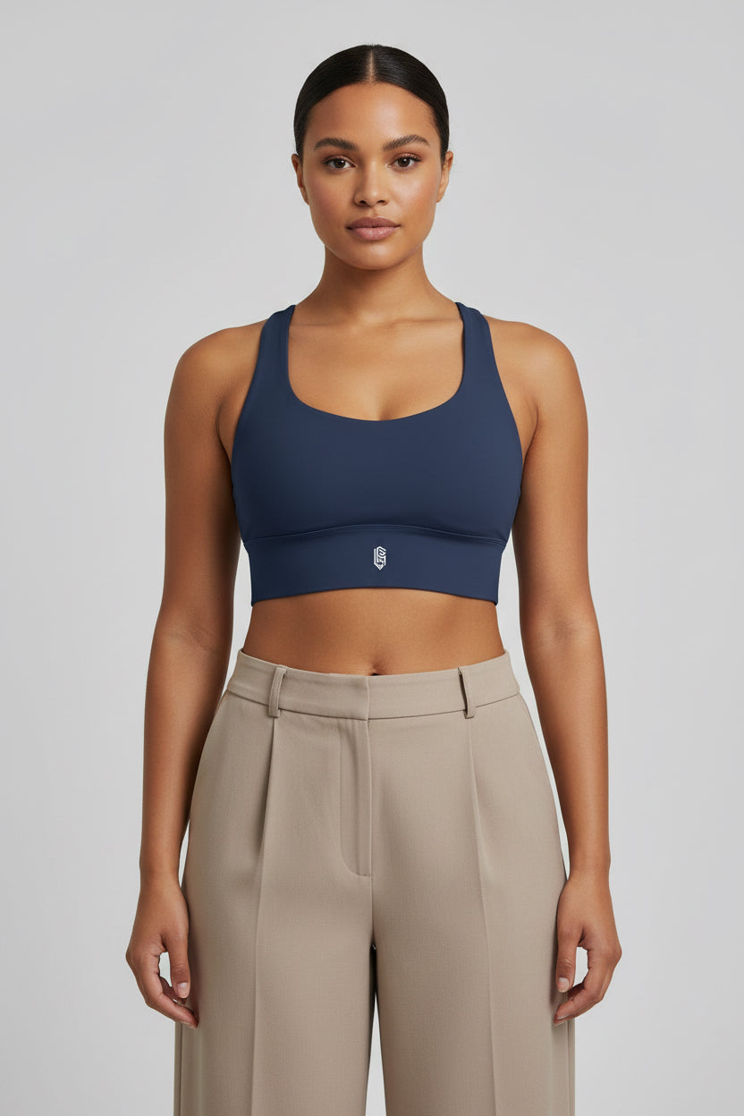 LEM Midnight Geo Longline Sports Bra