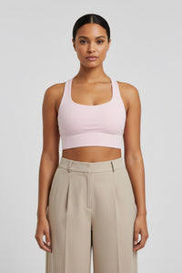LEM Pink Lace Longline Sports Bra