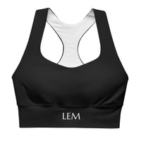 LEM Black Longline Sports Bra - Modestly Vogue 