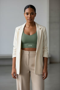 LEM Olive Longline Sports Bra - Modestly Vogue 