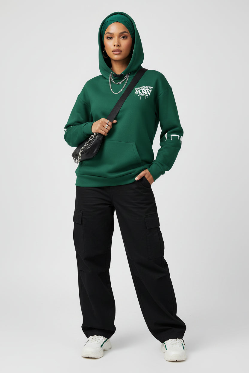 Olive Unapologetic Hijabi Unisex Hoodie - Modestly Vogue 