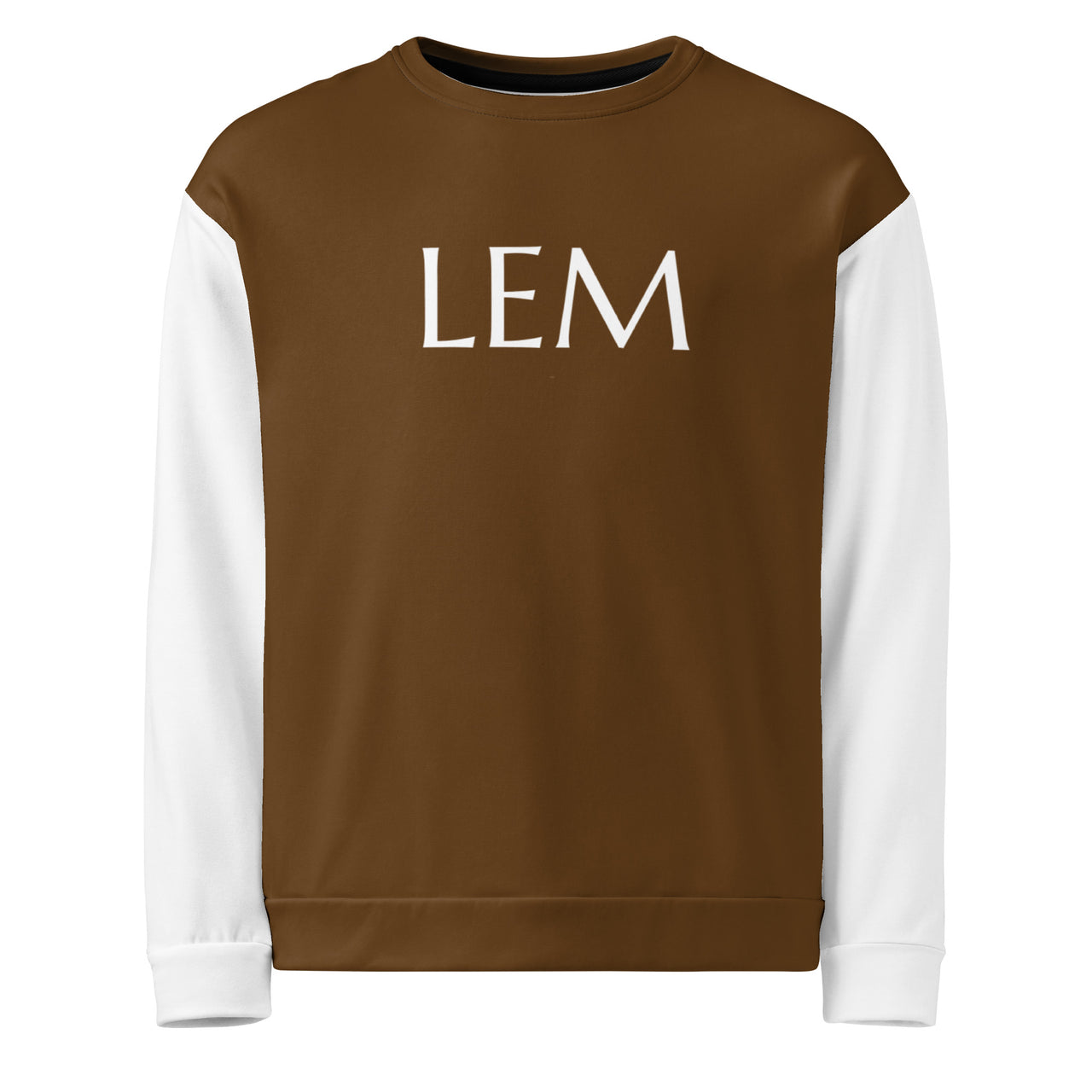 Brown Contrast LEM Sweatshirt - Modestly Vogue 