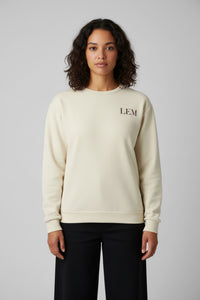LEM The Label Cream Crew Neck Sweatshirt