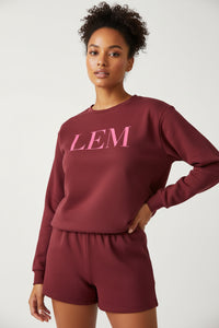 LEM Burgundy Statement Core Edit Sweatshirt
