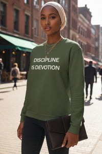 Modest Mindset Olive Discipline Sweatshirt - Modestly Vogue 