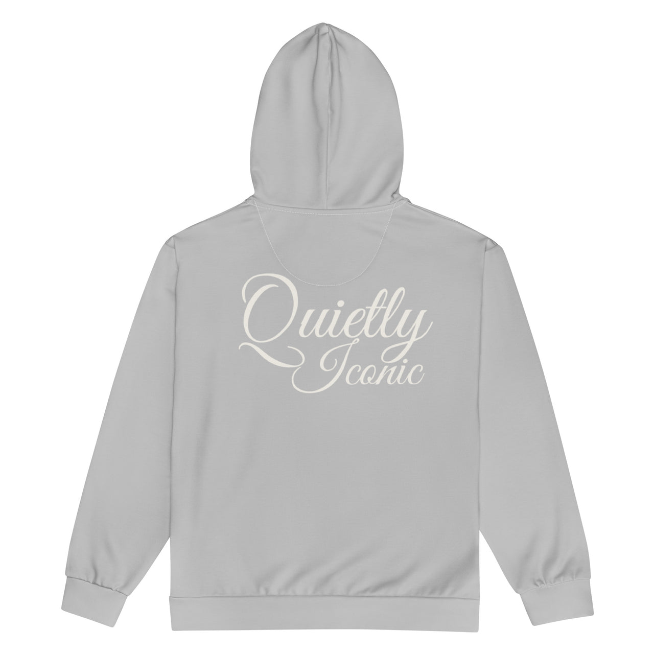 Quietly Iconic Zip Hoodie - Grey - Modestly Vogue 