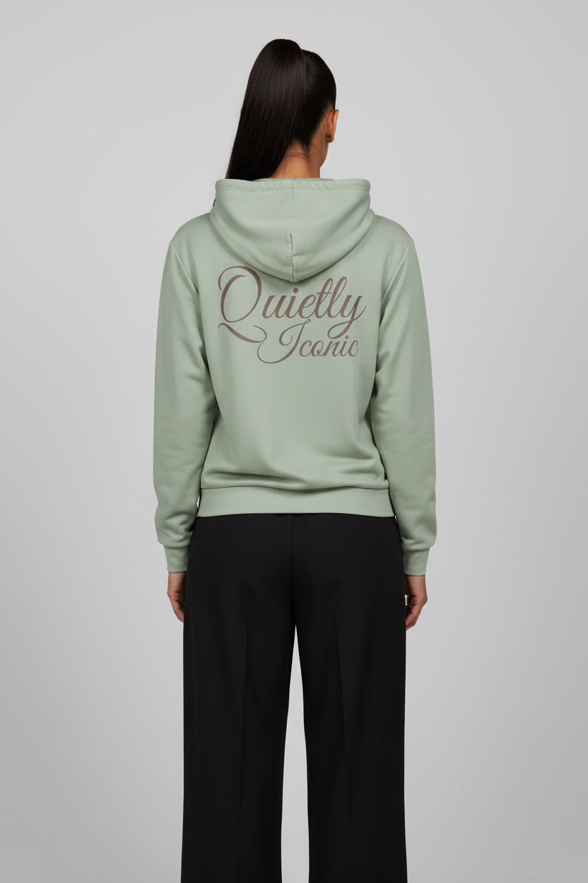 Quietly Iconic Zip Hoodie - Calm Sage - Modestly Vogue 