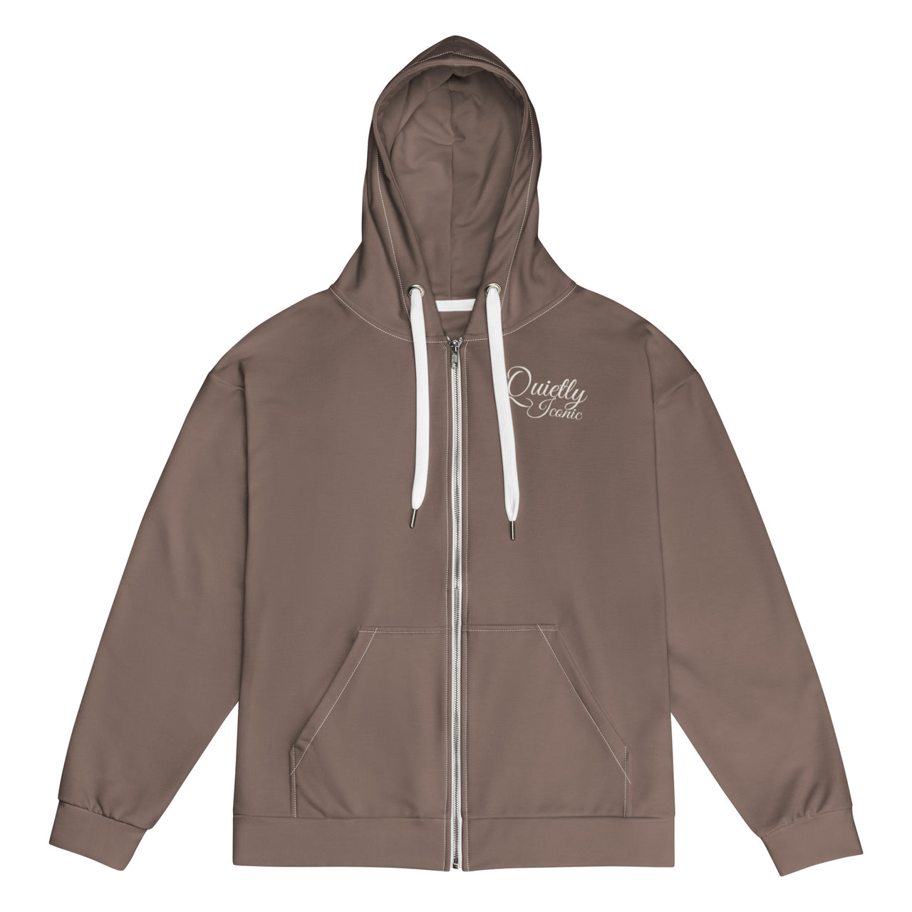 Quietly Iconic Zip Hoodie - Mocha - Modestly Vogue 