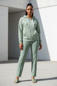 Quietly Iconic Zip Hoodie - Calm Sage - Modestly Vogue 