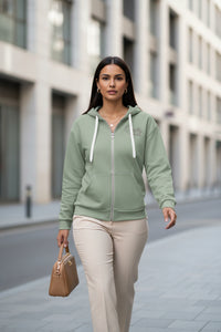 Quietly Iconic Zip Hoodie - Calm Sage - Modestly Vogue 