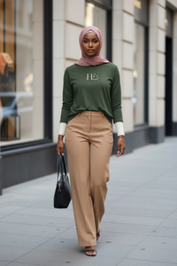Olive Hijabi Energy™ T-shirt dress