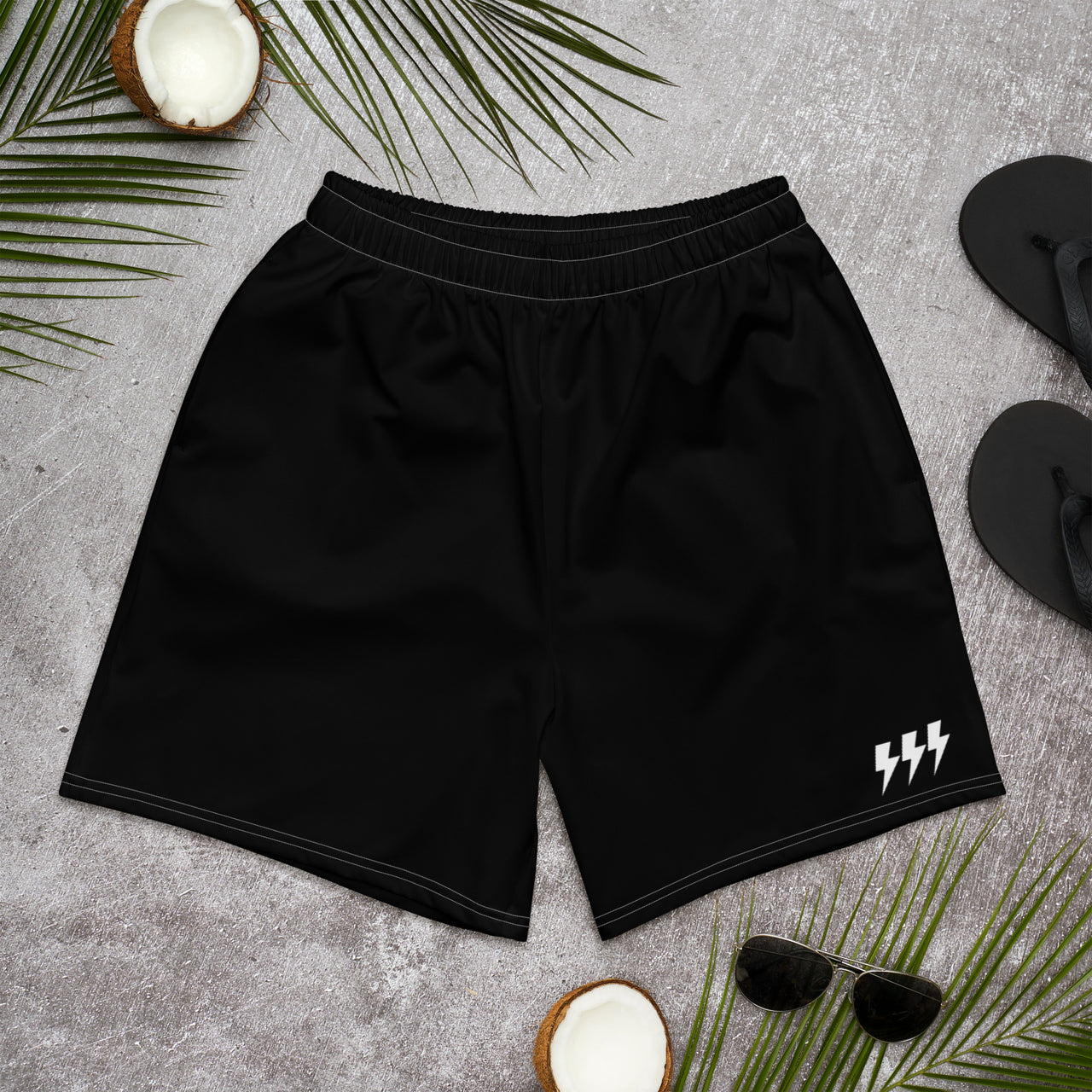 Black Quiet Energy™  Athletic Long Shorts - Modestly Vogue 