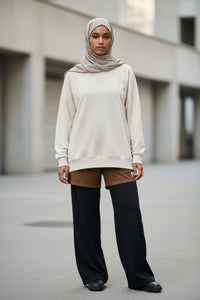 Brown Quiet Energy™  Athletic Long Shorts - Modestly Vogue 