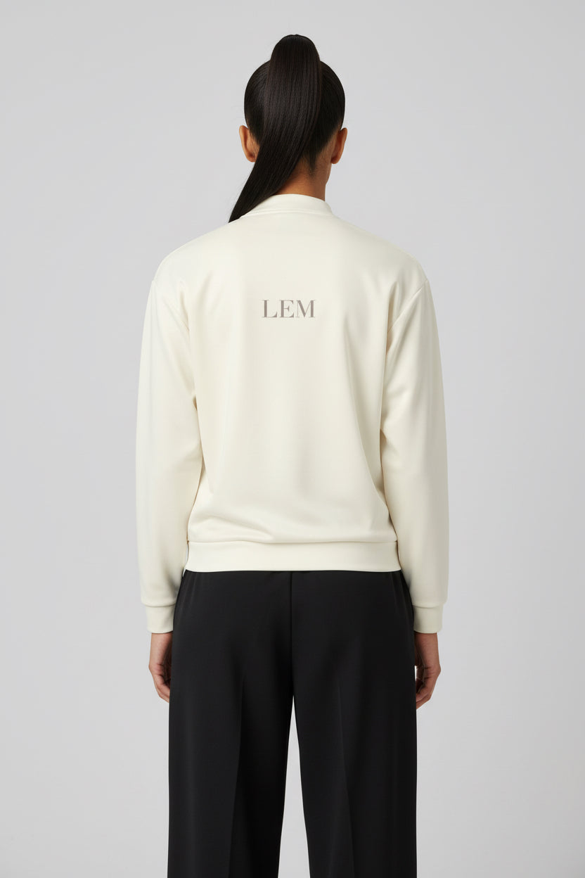LEM Presence Cream Bomber Jacket