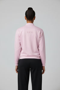 LEM Presence Pink Lace Bomber Jacket