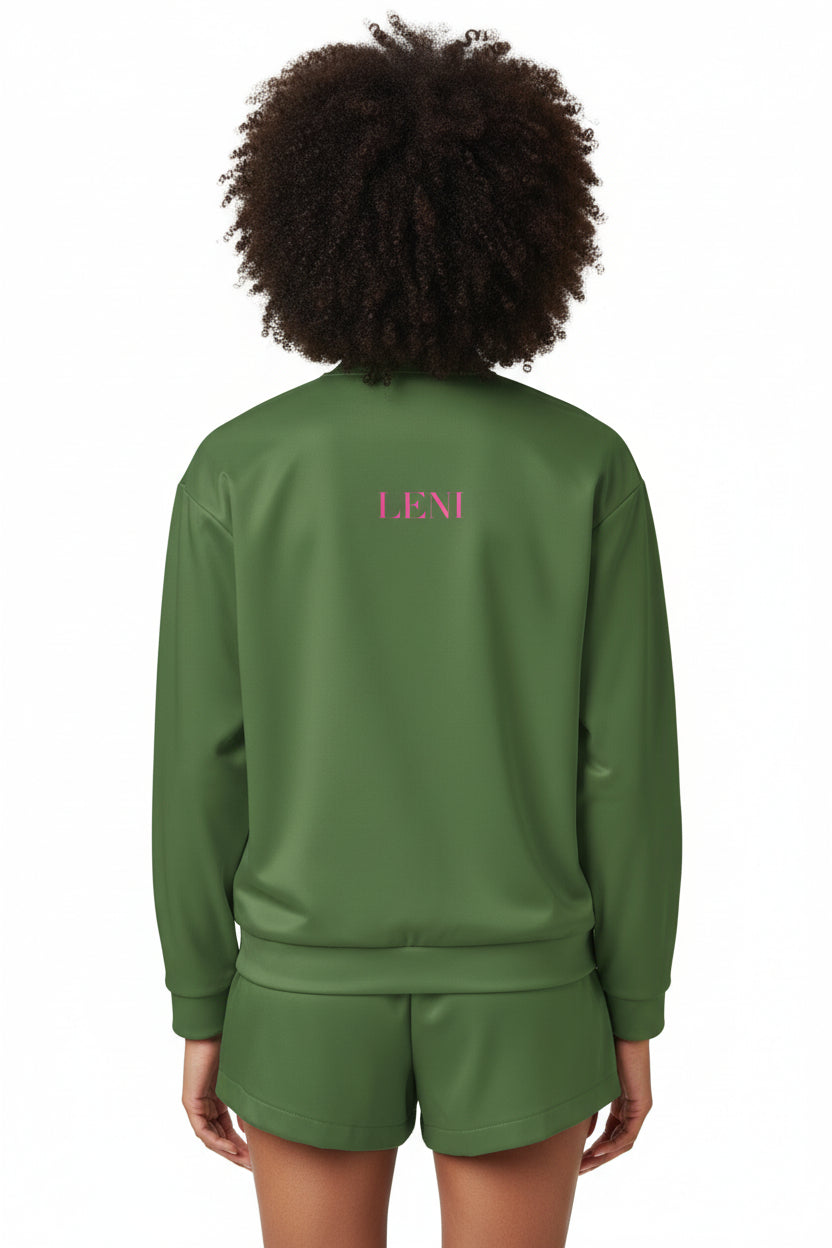 LEM Olive Core Edit Back Logo Bomber Jacket