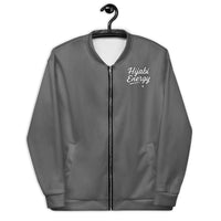 Grey Spoken Energy™ Bomber Jacket - Modestly Vogue 