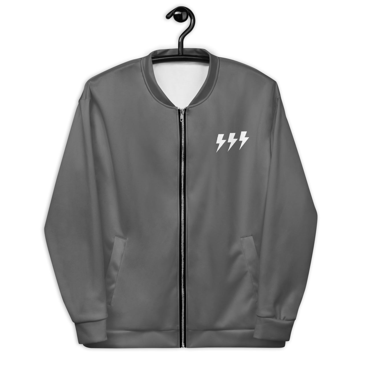 Grey Quiet Energy™ Bomber Jacket - Modestly Vogue 