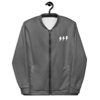 Grey Quiet Energy™ Bomber Jacket - Modestly Vogue 
