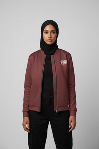 Burgundy Unapologetic Hijabi™ Bomber Jacket
