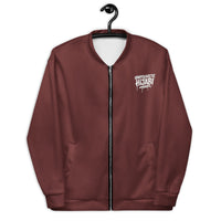 Burgundy Unapologetic Hijabi™ Bomber Jacket - Modestly Vogue 