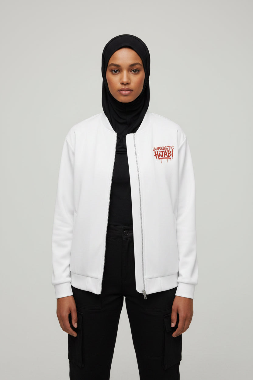 Whisper Grey Unapologetic Hijabi™ Bomber Jacket