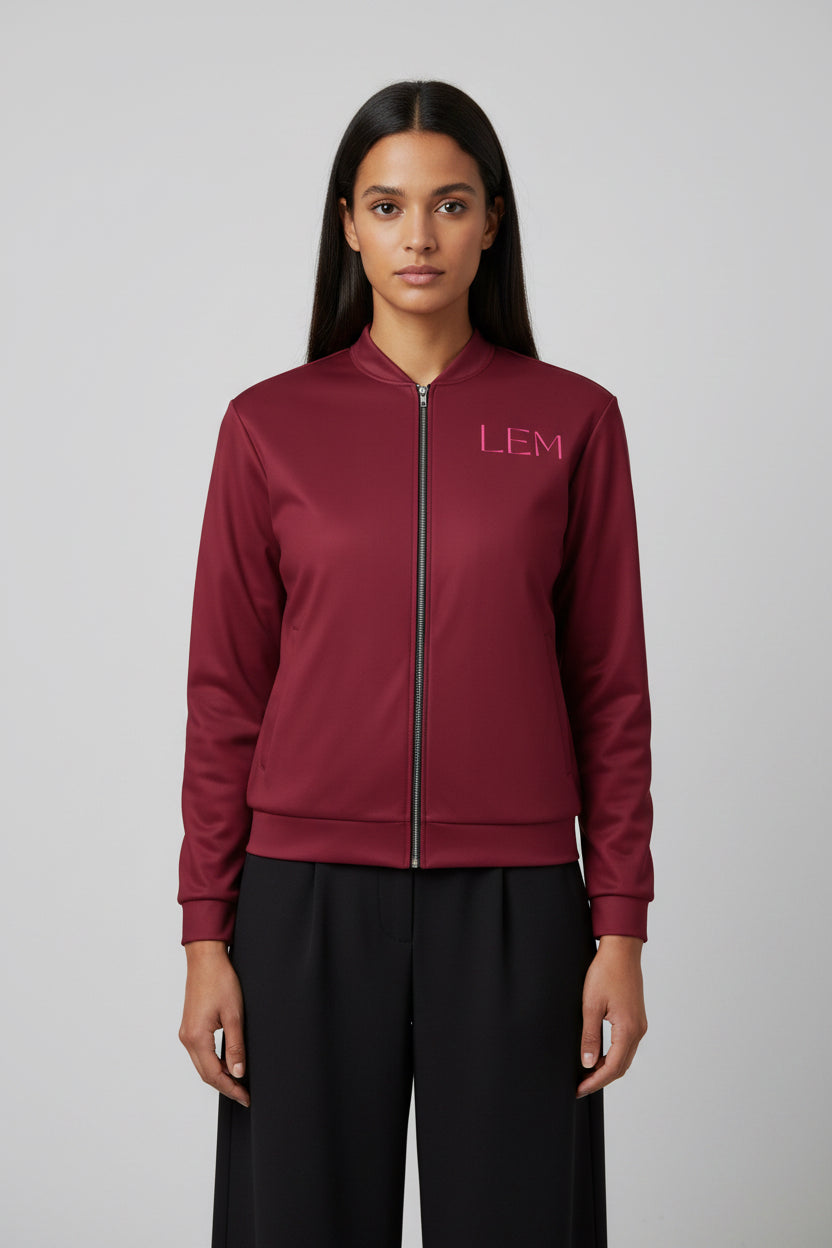 LEM Bordeaux Core Edit Bomber Jacket