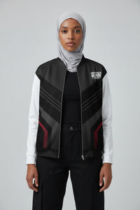Unapologetic Hijabi™ Chevron Signature Contrast Bomber Jacket