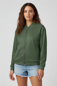 LEM | Presence — Olive Bomber Jacket - Modestly Vogue 