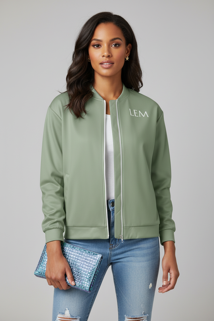 LEM Sage Bomber Jacket - Modestly Vogue 
