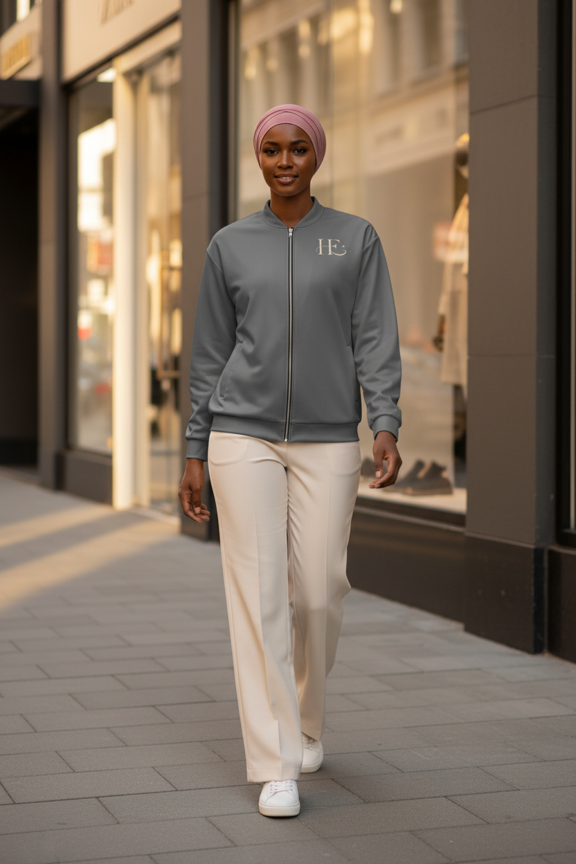 Grey Spoken Energy™ Bomber Jacket