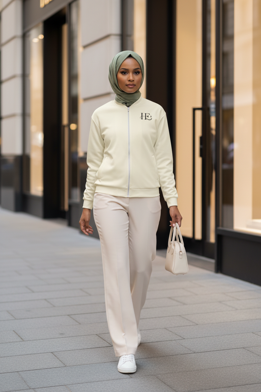 Cream Spoken Energy™ Bomber Jacket