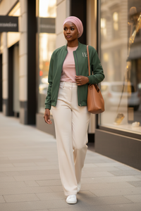 Olive Hijabi Energy™ Bomber Jacket