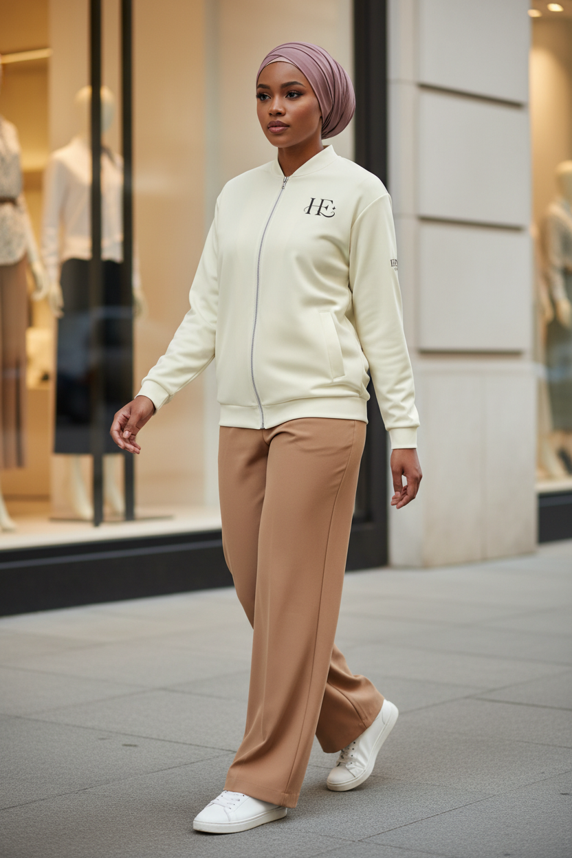 Cream Spoken Energy™ Bomber Jacket